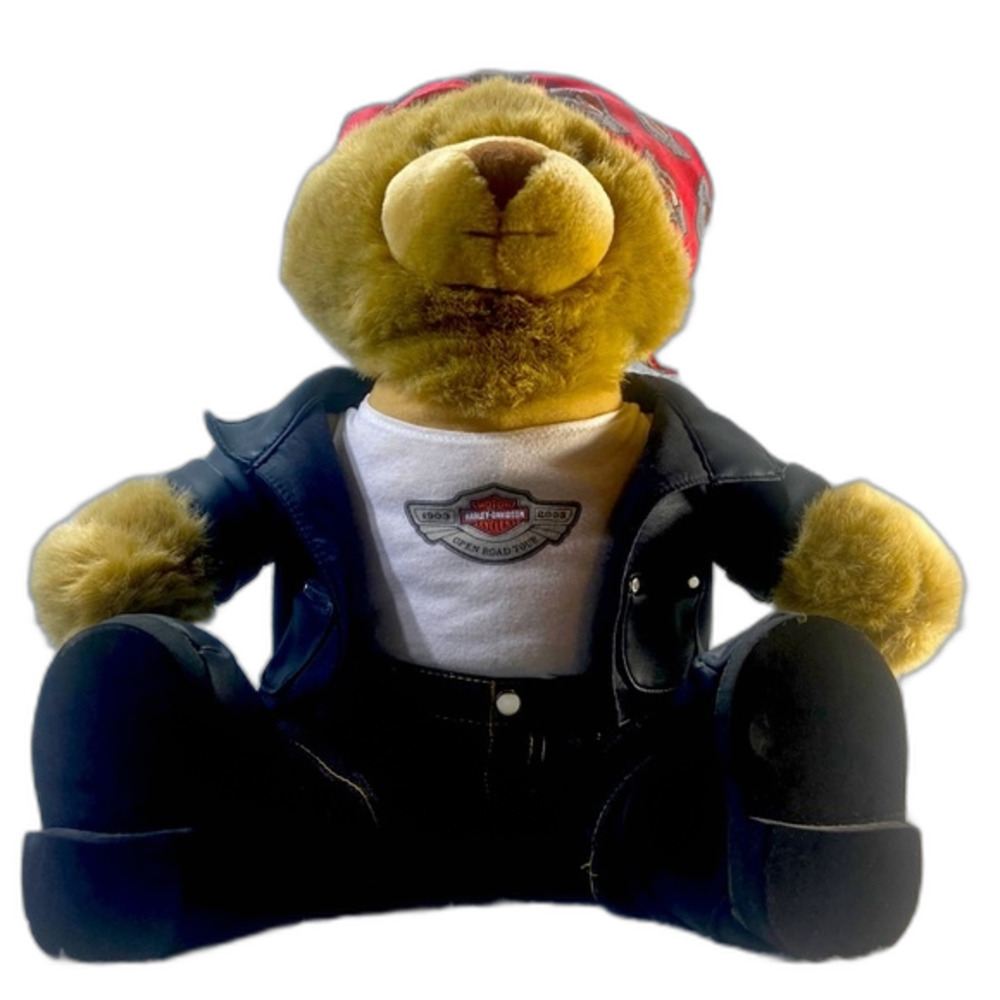 Plush Harley Davidson Build A Bear W/Leather Jacket Shoes